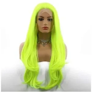 Accessories | Limeade 24 Neon Yellow Lace Front Wave Wig New  display picture 3